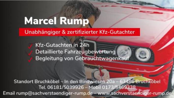 Kfz-Gutachter Hanau - Kfz-Sachverständiger Marcel Rump