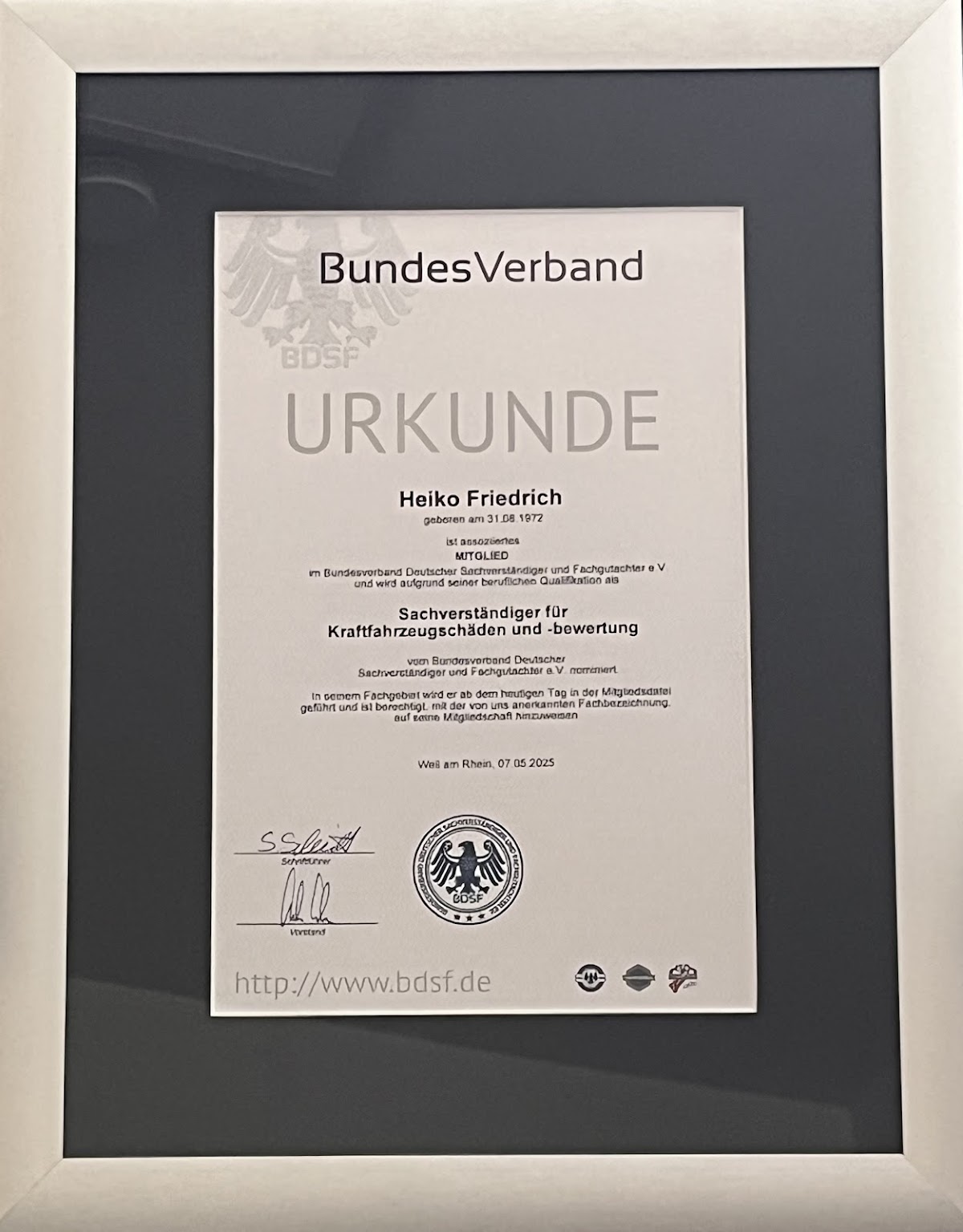 Kfz Sachverständiger Heiko Friedrich